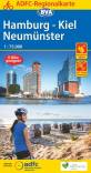 Hamburg - Kiel - Neumünster - ADFC Regionalkarte 1:75.000 - E-Bike geeignet