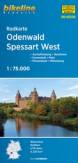 Radkarte Odenwald, Spessart West (RK-HES08) 1:75.000 Aschaffenburg - Bensheim - Darmstadt - Michelstadt - Miltenberg