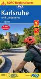 Karlsruhe und Umgebung - Fahrradkarte 1:50.000 - E-Bike geeignet