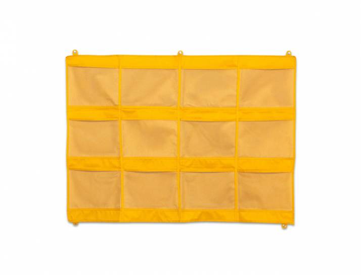 Hängeorganizer mit 12 Taschen, 105 x 80 cm, gelb - 