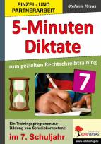 5-Minuten-Diktate / Klasse 7  zum gezielten Rechtschreibtraining