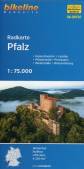 Radkarte Pfalz - Kaiserslautern, Pirmasens, Landau, Wissembourg, Pfälzer Wald, Weinstraße 1:75.000, wetterfest/reißfest, GPS-tauglich mit UTM-Netz. 1:75000