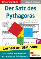 Der Satz des Pythagoras - Lernen an Stationen  - 