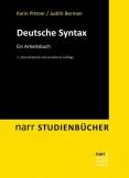 Deutsche Syntax Ein Arbeitsbuch