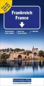 Frankreich Nord+Süd Strassenkarte Maßstab 1:600 000 Doppelkarte, Stadtübersichtspläne, Reiseinformationen, Distanzentabelle, Index