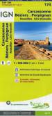 IGN Top 100 SK 174: Carcassone - Béziers - Perpignan im Maßstab 1 : 100.000 - Patrimoine historique et naturel. Itinéraires de Grande Randonnée. Eurovélo, véloroutes et voies vertes