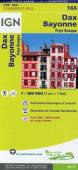 IGN Top 100 SK 166 Dax. Bayonne. Pays Basque im Maßstab 1:100000 - Patrimoine historique et naturel. Itinéraires de Grande Randonnée. Eurovélo, véloroutes et voies vertes