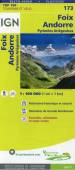 IGN Top 100 SK 173: Foix - Andorre - Pyrénées Ariégeoises - Patrimoine historique et naturel. Itinéraires de Grande Randonnée. Eurovélo, véloroutes et voies vertes