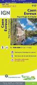IGN Cartes Top 100 - Straßenkarte. 1:100000 SK 117: Caen - Évreux - Pays d´Auge et d´Ouche Patrimoine historique et naturel. Itinéraires de Grande Randonnée. Eurovélo, véloroutes et voies vertes