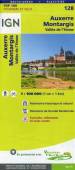 IGN Cartes Top 100 - Straßenkarte. 1:100000 SK 128: Auxerre - Montargis - Vallée de l´Yonne - Patrimoine historique et naturel. Itinéraires de Grande Randonnée. Eurovélo, véloroutes et voies vertes
