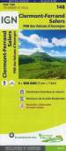 SK 148: Clermont-Ferrand - Salers - PNR des Volcans d´Auvergne - IGN Cartes Top 100 - Straßenkarte. 1:100000 - Patrimoine historique et naturel. Itinéraires de Grande Randonnée. Eurovélo, véloroutes et voies vertes