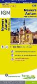IGN Top 100 SK 135: Nevers - Autun - PNR du Morvan - Patrimoine historique et naturel. Itinéraires de Grande Randonnée. Eurovélo, véloroutes et voies vertes