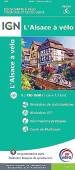 IGN L´Alsace à vélo  1 : 110.000 (1cm = 1,1 km) - Itinéraires de cyclotourisme - Itinéraires VTT - Information pratiques