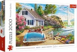 Puzzle Trefl 27124 Urlaubsparadies 2000 Teile -  Hunde, Sommer, Segelboot