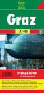 Stadtplan Graz Innenstadtplan, Straßenverzeichnis, Einbahnen, Radwege. 1 : 15.000