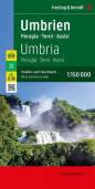 Umbrien, Straßen- und Freizeitkarte im Maßstab 1:150.000 Perugia - Terni - Assisi, mit Infoguide, Top Tips