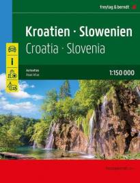 Kroatien - Slowenien, Autoatlas 1:150.000 freytag & berndt  Straßenatlas mit Spiralbindung