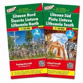 Litauen Nord + Süd, Autokarten Set (2 Blätter) im Maßstab 1:150.000 