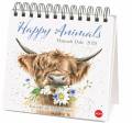 Hannah Dale: Happy Animals Premium-Postkartenkalender 2025 - 