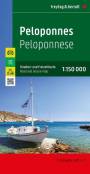 Peloponnes - Straßen- und Freizeitkarte im Maßstab 1:150.000