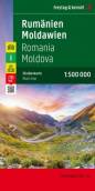 Rumänien - Moldawien, Straßenkarte 1:500.000 Citypläne, Ortsregister mit Postleitzahlen, Touristische Informationen