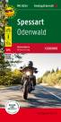 Spessart - Odenwald Motorradkarte 1:200.000 - Toureninfos, GPX Tracks, wasserfest und reißfest