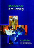 Moderner Kreuzweg 8 Farbfolien mit Illustrationen von Ruud Bartlema