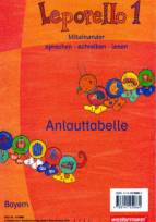 Leporello Anlauttabelle, Ausgabe Bayern, 1. Schuljahr großer Buchstabentausendfüßler 