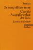 De tranquillitate animi/Über die Ausgeglichenheit der Seele Lateinisch/Deutsch