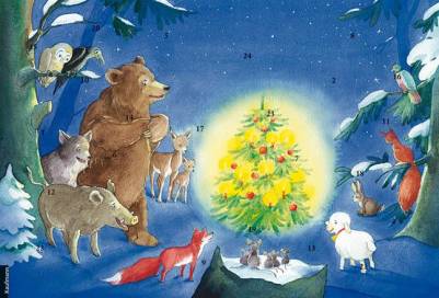 Fröhliche Waldweihnacht   Ein Text-Türchen-Adventskalender mit der Weihnachtsgeschichte