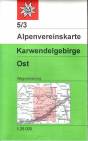 Alpenvereinskarte 5/3 : Karwendelgebirge Ost  Wegmarkierung / Maßstab 1:25.000