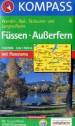 Kompass Karten: Füssen - Ausserfern: Wander-, Rad-, Skitouren- und Langlaufkarte 1:50000 (1 cm = 500m) mit Panorama 