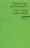 G.E. Lessing - Emilia Galotti Erläuterungen und Dokumente