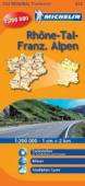 Michelin Regionalkarte Frankreich 523: Rhône-Tal, Französische Alpen Maßstab 1:200.000