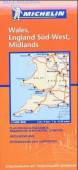 Michelin Regionalkarte 503 Großbritannien:  Wales, England Süd-West, Midlands Strassenkarte mit touristischen Hinweisen. Plan d. Ballungsgebiete Birmingham, Manchester, Liverpol. Ortsverz., Entfernungen u. Fahrzeiten. 1 : 400.000