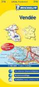 Michelin Local-Karte Frankreich Blatt 316:  Vendée  Maßstab 1:150.000