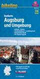 Radkarte Augsburg und Umgebung Maßstab 1:75.000 Aichach - Dachau - Fürstenfeldbruck - Landsberg/Lech - Romantische Straße - Via Claudia Augusta