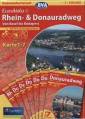 Eurovelo 6: Rhein- und Donauradweg / Basel - Budapest - SET Von Basel bis Budapest. Mit Übernachtungsbetrieben. Wetterfest, reißfest. GPS-Tracks. 1 : 100.000, 7 Blatt