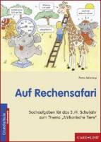 Auf Rechensafari Sachaufgaben für das 3./4. Schuljahr zum Thema 