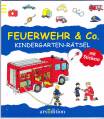 Kindergarten- Rätsel: Feuerwehr& Co. mit Stickern