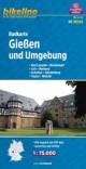 Radkarte Gießen und Umgebung 1:75000 - Stadtpläne, Karte Bad Laasphe – Biedenkopf – Lich – Marburg – Schotten – Staufenberg – Treysa – Wetzlar