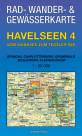 Rad-, Wander-, Gewässerkarte Havelseen, Blatt 4 Vom Wannsee zum Tegeler See - Maßstab 1:35.000