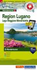 Wanderkarte  8:  Region Lugano, Lago Maggiore, Mendrisiotto  1:50'000 33 Wandertouren, GPS-Tracks, Höhenprofile, Zeitangaben, Restaurants, Autobusse