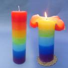 Regenbogenkerze (mit Lotuseffekt) - 