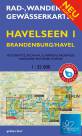 Havelseen 1 - Brandenburg/Havel: Wusterwitz, Reckahn, Schmerzke, Radewege, Marzahne, Pritzerbe, Fohrde - Maßstab 1:35.000 mit BUGA 2015 Havelregion. Mit BUGA-Route und BUGA-Expressroute