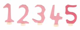 Zahlenstecker Set 1-5, rosa - 