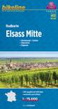 Radkarte Elsass Mitte - 1:75.000 Strasbourg - Colmar - Oberrhein - Vogesen