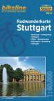 Radwanderkarte Stuttgart Backnang - Ludwigsburg - Tübingen - Filder - Neckarbecken - Schurwald - Stromberg - Zabergäu