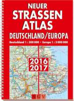 Neuer Straßenatlas Deutschland / Europa 2016/2017 Deutschland 1 : 300.000, Europa 1 : 3 Mio.