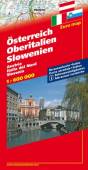 Hallwag Straßenkarte: Österreich, Oberitalien, Slowenien - 1:600.000 Austria / Italia del Nord / Slovenia